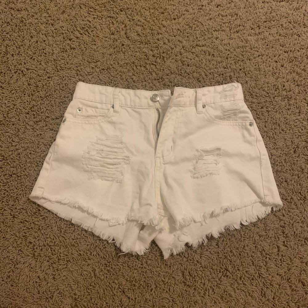 white obey shorts